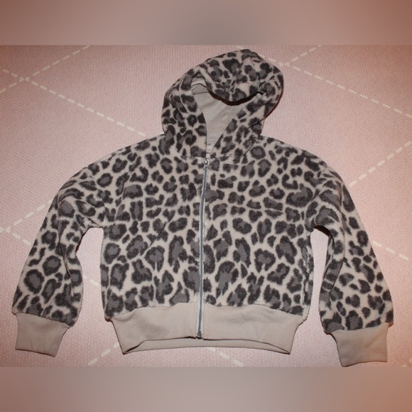 abercrombie kids Other - Abercrombie Kids Girls Leopard Fleece Jacket Zipper size 7/8